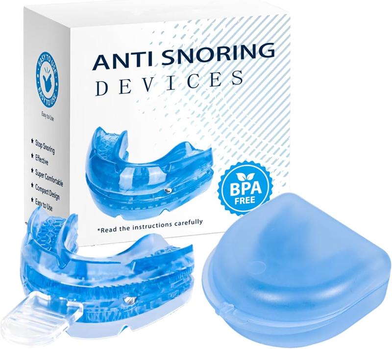 Anti-Snoring Mouth Guard, Snoring Stopper, Reusable Mouth Guard for Stop Snoring at Night Anti Snoring Devices with Comfort Size Snore Mouth Guard for Men and Women Oral Storage Cleansing