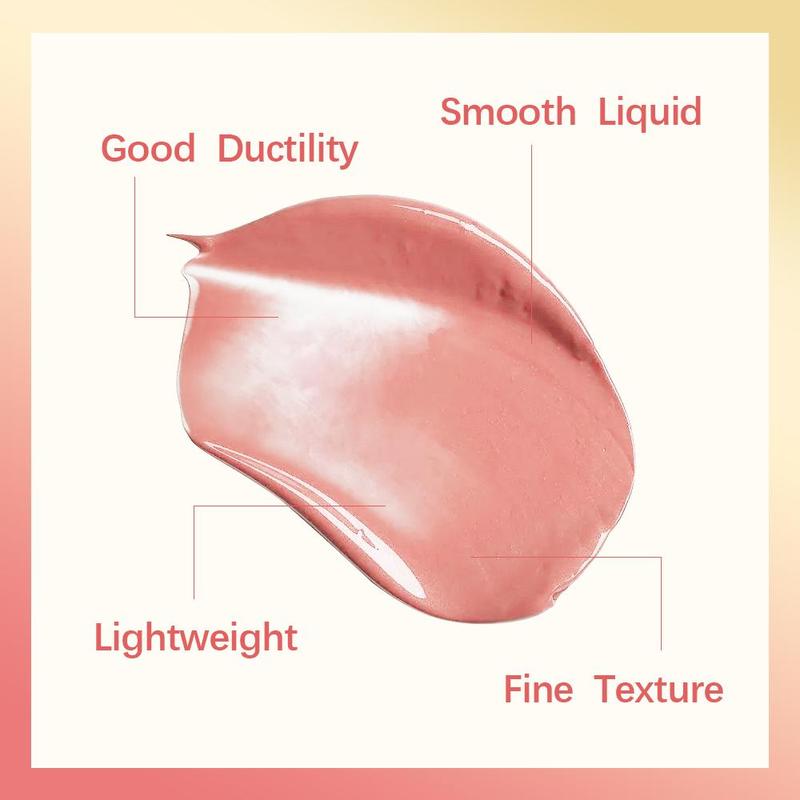 Long-lasting Smooth Cream Liquid Cheek Blusher, Smudge-proof Natural Look Blush Stick for Daily Makeup, Lightweight Soft Color Shadow for All Skins, Facial Cosmetic Tools, Daily Cosmetic