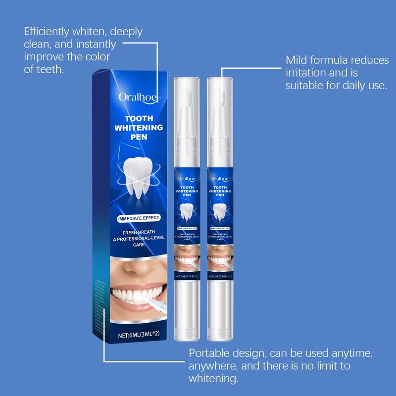 Teeth Brightening Pen, 1 Box 2 Boxes Teeth Brightening Gel Pen, Oral Care Product for Men & Women, Daily Oral Care Product