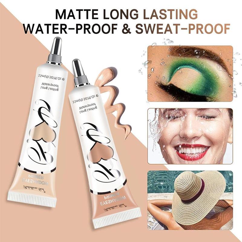 Matte Finish Liquid Eye Shadow Primer, 3 Counts set Waterproof Long-lasting Eye Shadow Base, Suitable for All Eye Shadow Eye Makeup, Eye Cosmetic Product for Women & Girls