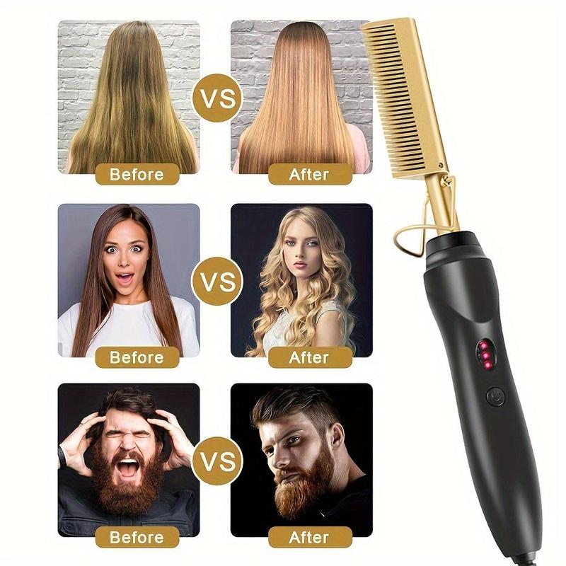 Electric Hair Straightener, Multifunctional Hair Straightening Comb, Hair Styling Tool for Women & Men, Hairdressing Tool for Home & Salon Use