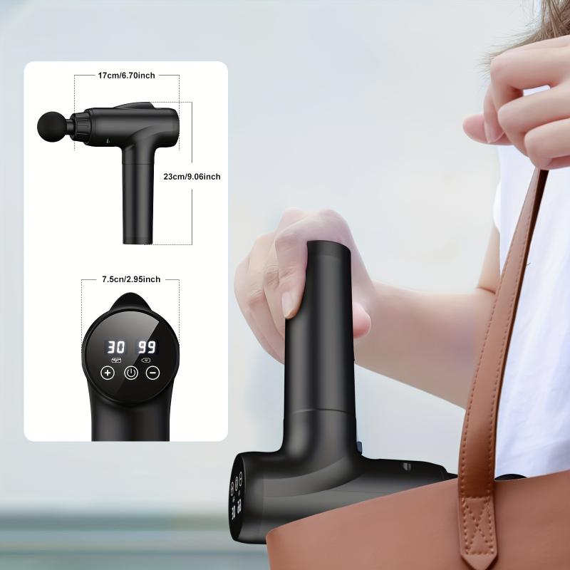 30 Speed ​​Silent Muscle X6 Massage Gun, GVBER Athlete Deep Tissue Portable Massager with 6 Massage Heads, Great Christmas Gift,