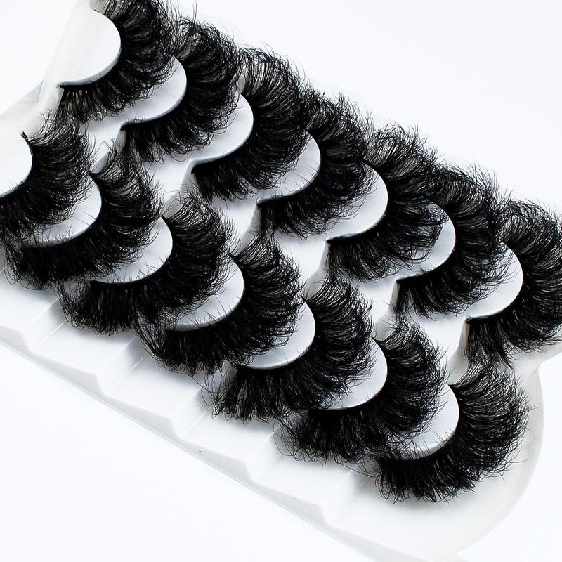 Fluffy False Eyelashes, Natural Soft Thick Faux Cluster Lashes, Volumized False Eyelashes for Women and Girls Eye Makeup Enhancement