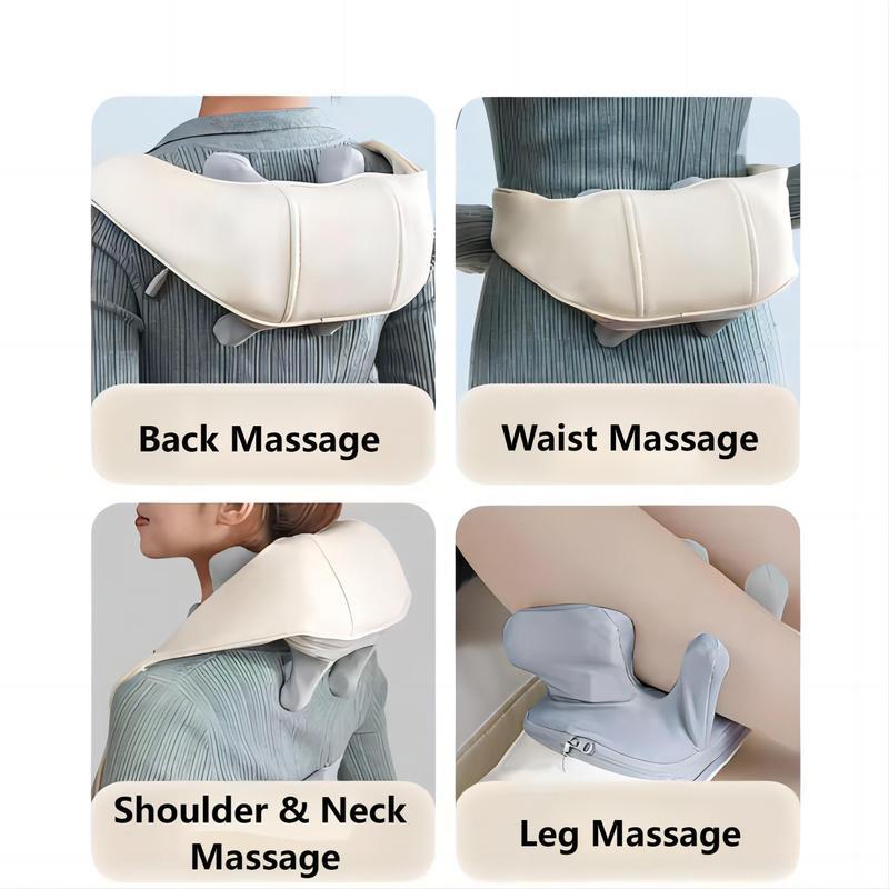 Electric Heat Neck Massage Shawl Shiatsu Kneading Cervical Spine Massager Car Home Back Shoulder Neck Trapezius Muscle Massager Comfort hip gray