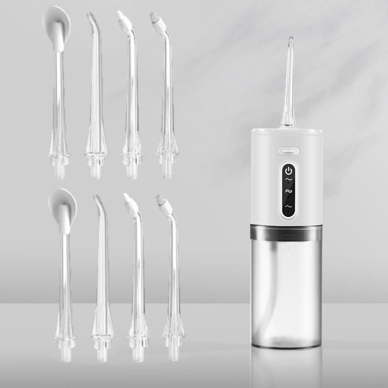 USB - charged,8 - Jet Tip dental oral irrigator. 3 three - frequency pulse teeth cleaners. cordless oral Cleansing Rechargeable Portable Water Flosser water  flosser