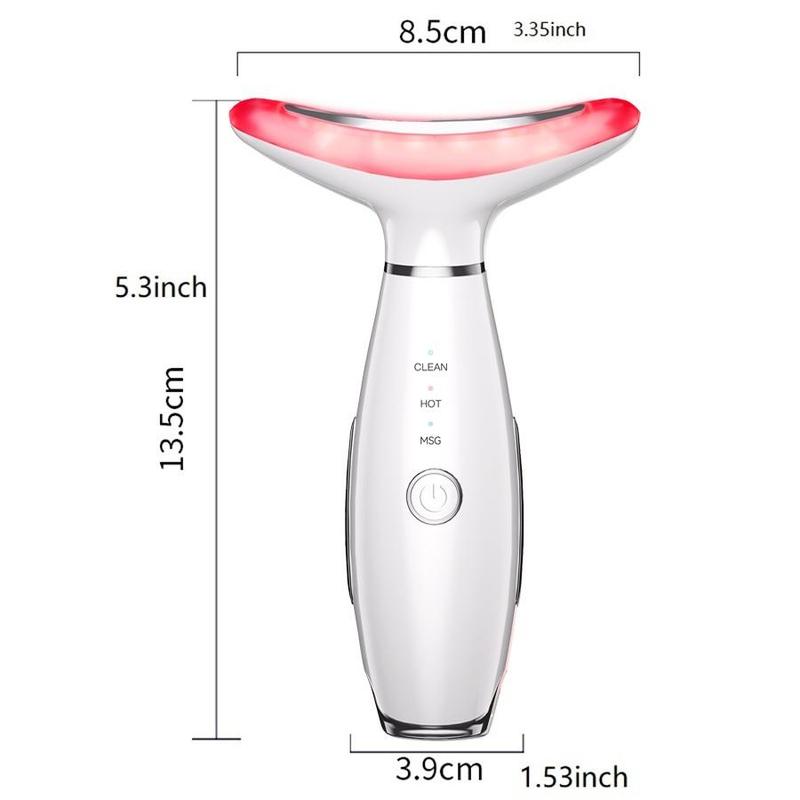 7 Color Face & Neck Beauty Massager for Women, USB Rechargeable Facial Care Tool, Lifting and Firming Facial Skin Care Tool, Beauty Gift for Girls