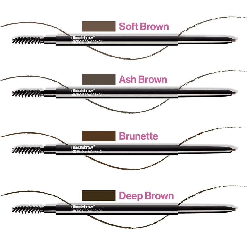 wet n wild Ultimate Brow Micro Eyebrow Retractable Pencil, Ash Brow, Ultra Fine 1.5mm Tip, Draws Tiny Brow Hairs