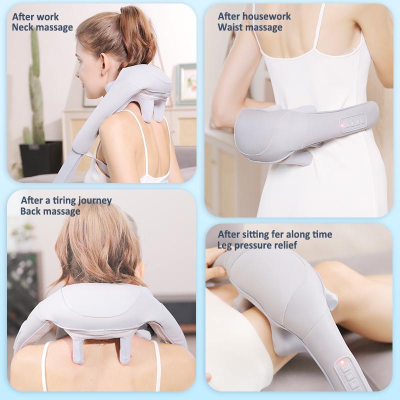 New upgraded neck and shoulder massager, wireless back buckle design, the sixth generation of shiatsu shoulder and neck massager, massage the trapezius muscle, deep tissue, relieve neck and shoulder pain Comfort