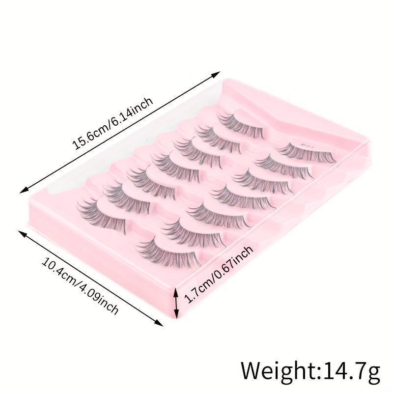 Wispy Style Makeup False Eyelashes for Women, Fake Clusters Lashes Strips Lashes for Eyelash Extension, Eyelash Extensions Kit for Eye Makeup Enhancement