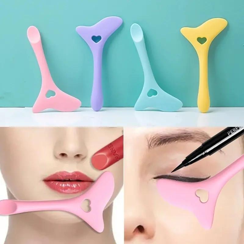 Silicone Eyeliner Aid Tool, Reusable Eyeliner Makeup Mold, Portable Multifunctional Makeup Auxiliary Tool