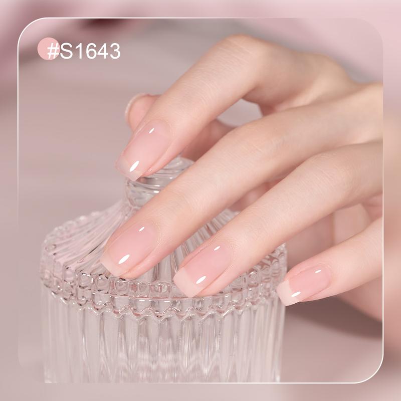 GAOY UV Gel Nail Polish, 16ml Jelly Nude Pink Translucent Soak Off Gel Polish, UV Light Cure for Nail Art DIY, 1624 Ocean Song