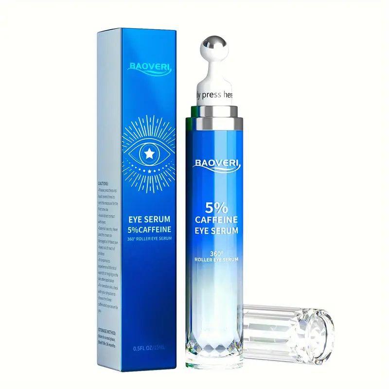 Multi Eye Serum and Eye Roller Cream for Dark Circles and Puffiness with 360° Massage Ball - Net 15g