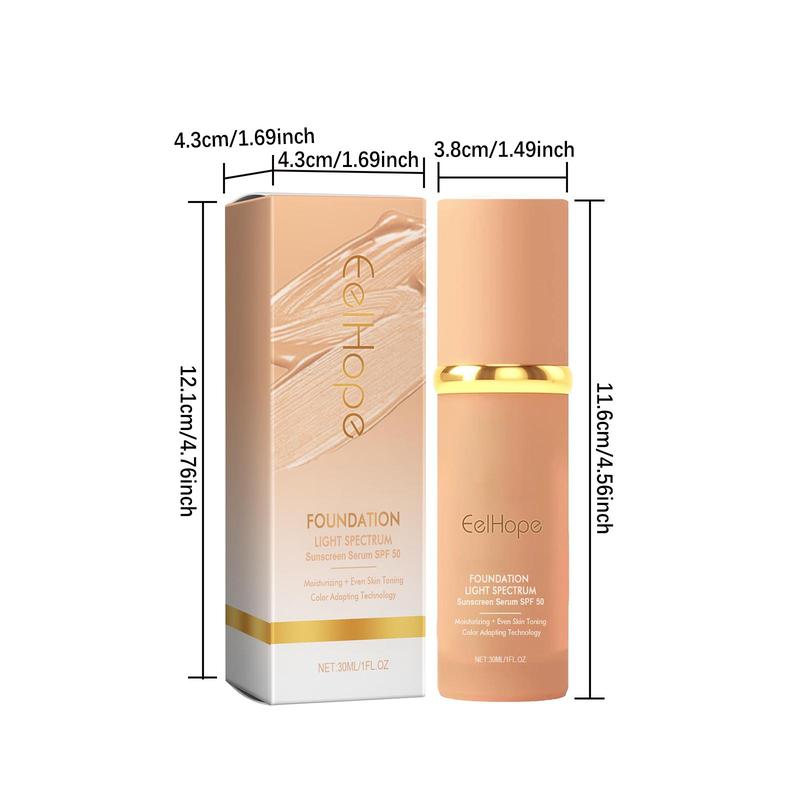 Long Lasting Liquid Foundation, Moisturizing Concealer Foundation, Lightweight Full Coverage Flawless Makeup Cream, Makeup Product for Women & Girls