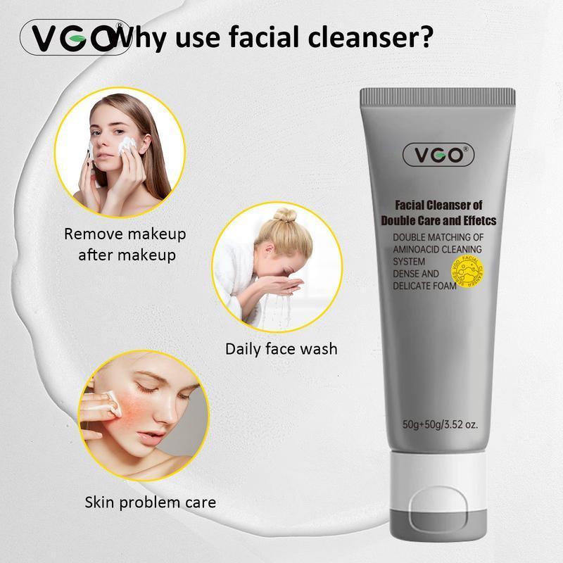 VGO-Facial Cleanser of Double Care and Effets Cleanser Oil control One tube has many benefits Cleansing Skin Care Kits