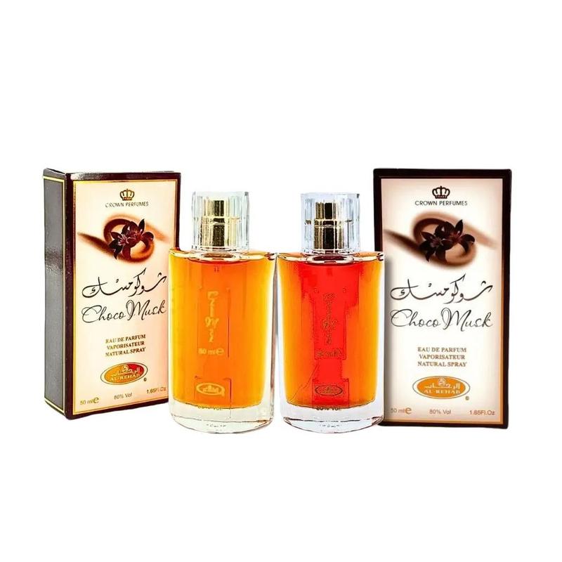 AL REHAB 2 Pcs  Combo Set CHOCO MUSK EAU DE PARFUM NATURAL SPRAY 1.65FL.OZ