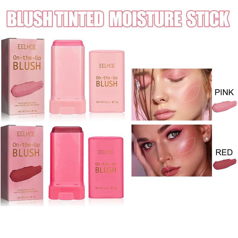 Long Lasting Blush Stick, 1 Count Natural Blush Stick, Lightweight Blush, Multifunctional Blush Stick, Natural Look Blush for Daily Makeup