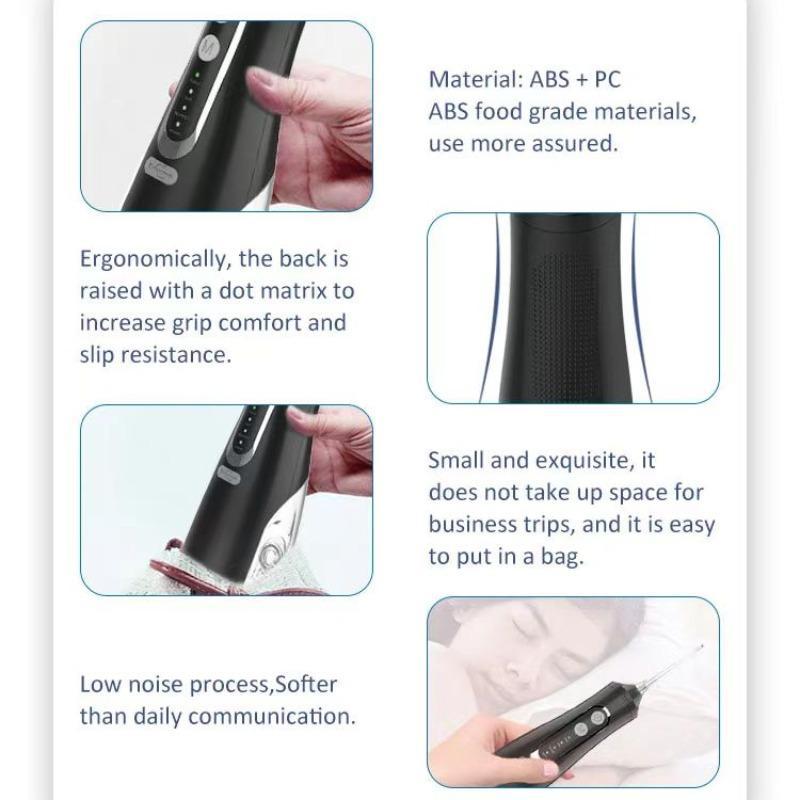 Travel Essential Water Flosser, Cordless Water Flosser, Waterproof Portable Flosser with 4 Modes 4 Tips, Dental Care, Waterproof Oral Cleaner, Rechargeable Powerful Dental Oral Cleaner, Limited Time Offer Perfect Winter Gift, Christmas, Fall