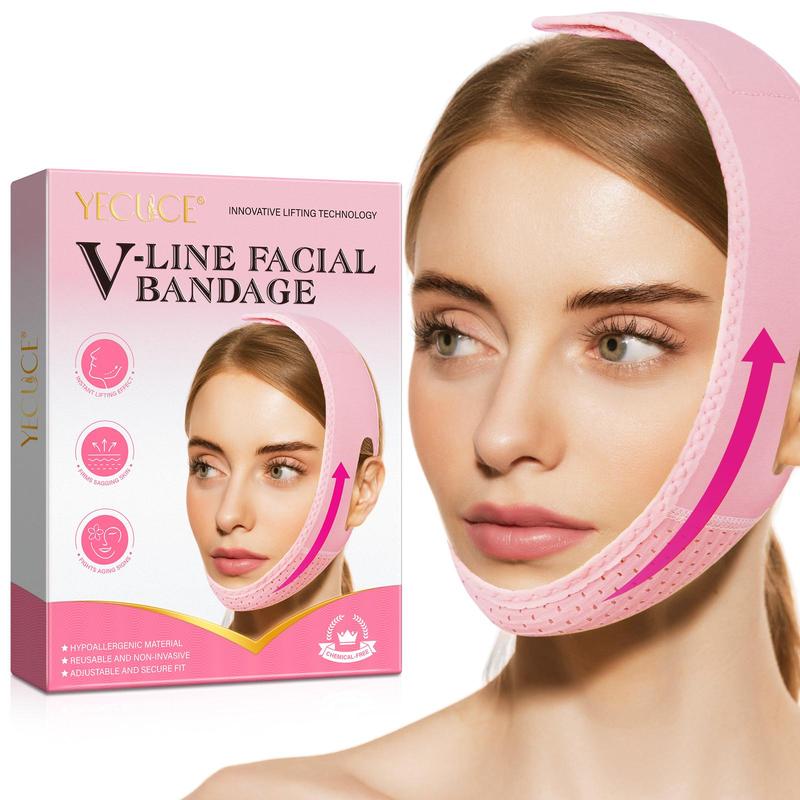 V Line Facial Bandage, 1 Box Natural Lifting Facial Bandage, Elastic Breathable Face Bandage, Skin Care Tool for Women