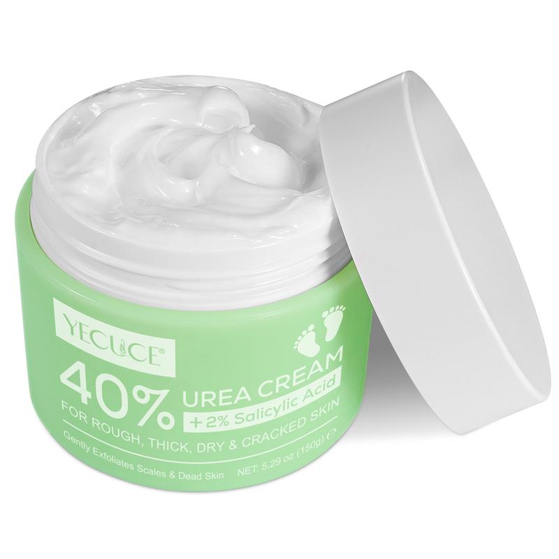 YECUCE Urea Cream 40% with 2% Salicylic Acid, Urea Cream for Feet, Foot Repair Lotion,  Aloe Jojoba，Deeply Moisturize, Exfoliate to moisturize rough & dry & chapped areas and make the skin softer 150g