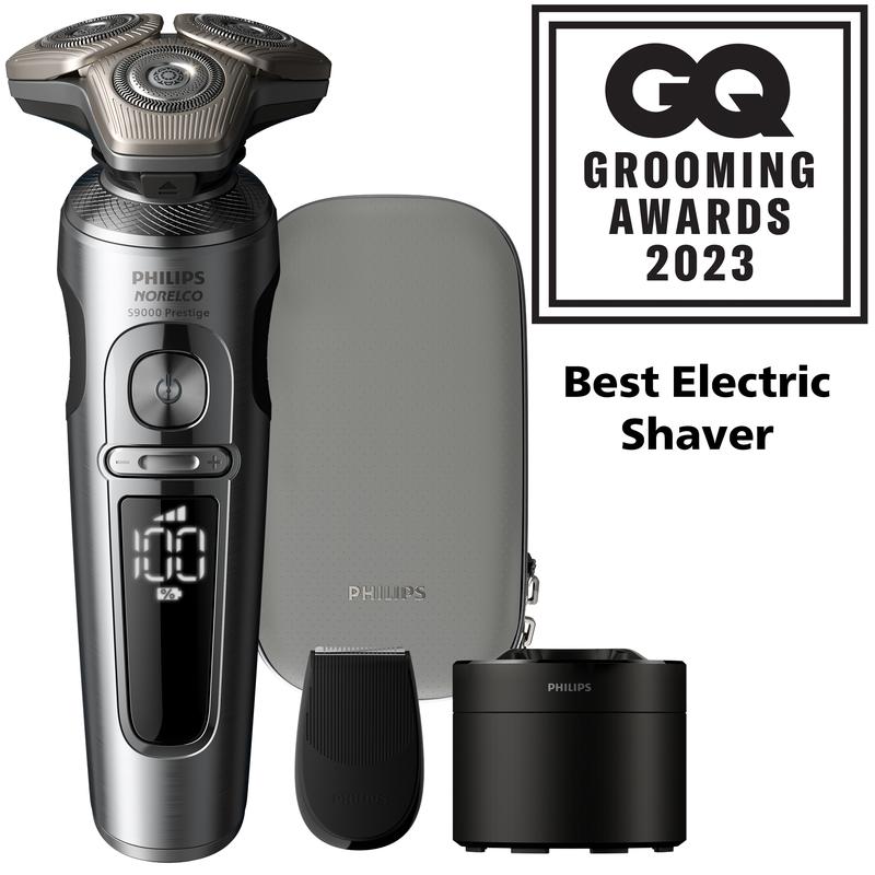 Philips Norelco S9000 Prestige Rechargeable Wet & Dry Shaver with Precision Trimmer and Premium Case, SP9841 84 Smooth Smoother