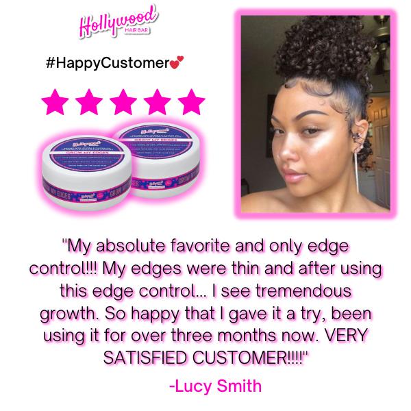 Hollywood Hair Bar Edge Control Organic Castor paraben free curly Gel Haircare Smooth Silky Hair Solution Herbal Smooth Hair Solution