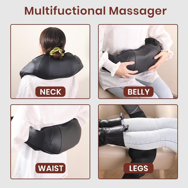 Cyber Monday Sale -  Back and Neck Massager with Heat, Electric Deep Tissue 3D Kneading Massage Pillow for Shoulder, Legs, Foot and Body, Relax Gifts for Women Men Comfort,Best Christmas Gifts