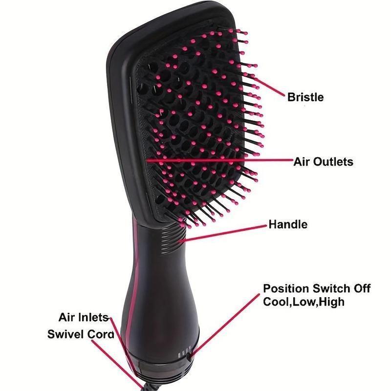 Multifunctional Negative Ions Hair Dryer, 1 Box Fast Drying Hair Styling Tool, Hairdressing Comb Hot Air Brush, Professional Hair Styling Tool for Women