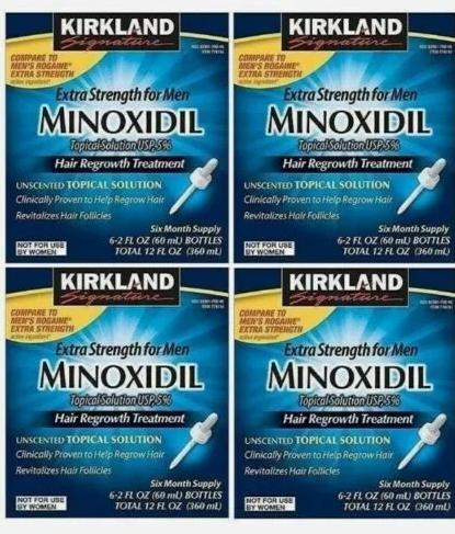 Kirkland Minoxidil 5% Hair Beard Growth Solution Extra Strength