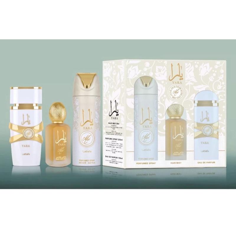 Lattafa Yara Moi 3pc Set: 3.4oz EDP Spray + 1.7oz Hair Mist + 6.7oz Body