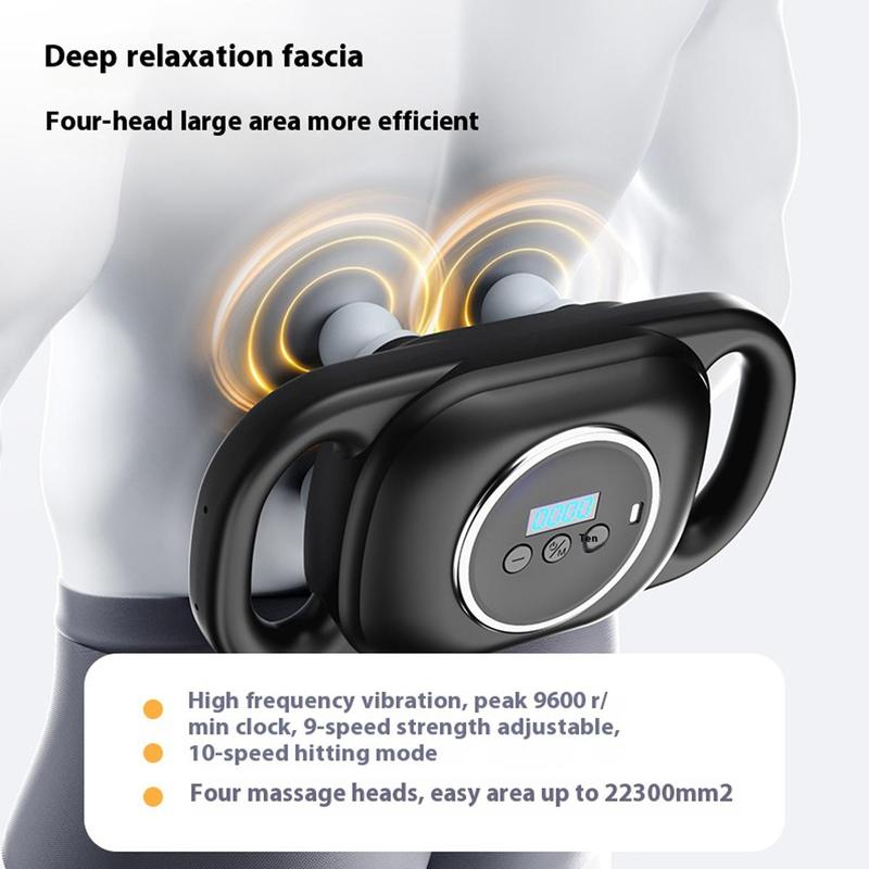 4-head Muscle Massager, Multifunctional Muscle Relaxation Massage Machine, Professional Electric Massager for Home & Gym