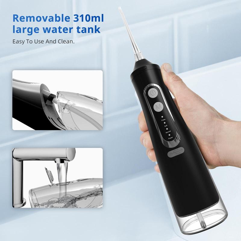 Travel Essential Water Flosser, Cordless Water Flosser, Waterproof Portable Flosser with 4 Modes 4 Tips, Dental Care, Waterproof Oral Cleaner, Rechargeable Powerful Dental Oral Cleaner, Limited Time Offer Perfect Winter Gift, Christmas, Fall