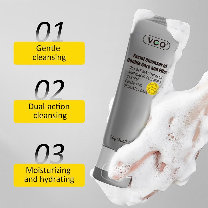 VGO-Facial Cleanser of Double Care and Effets Cleanser Oil control One tube has many benefits Cleansing Skin Care Kits