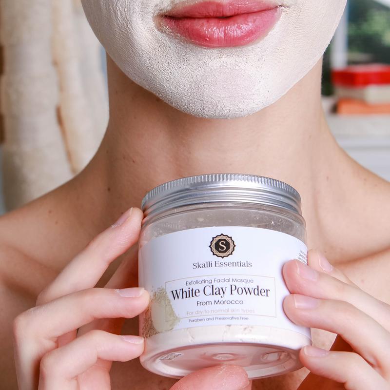 Moroccan White Clay Powder | Skin Treatment Mask for Normal to Dry Skin | Spa Gift