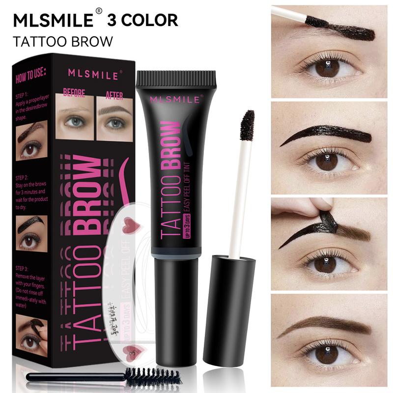 TATTOO BROW Waterproof Eyebrow Tattoo Tint Enhancers:Long Lasting Professional Makeup Brow Lift Eyebrow Cream With Lightweight Peel-off Formula Cosmetic Pack