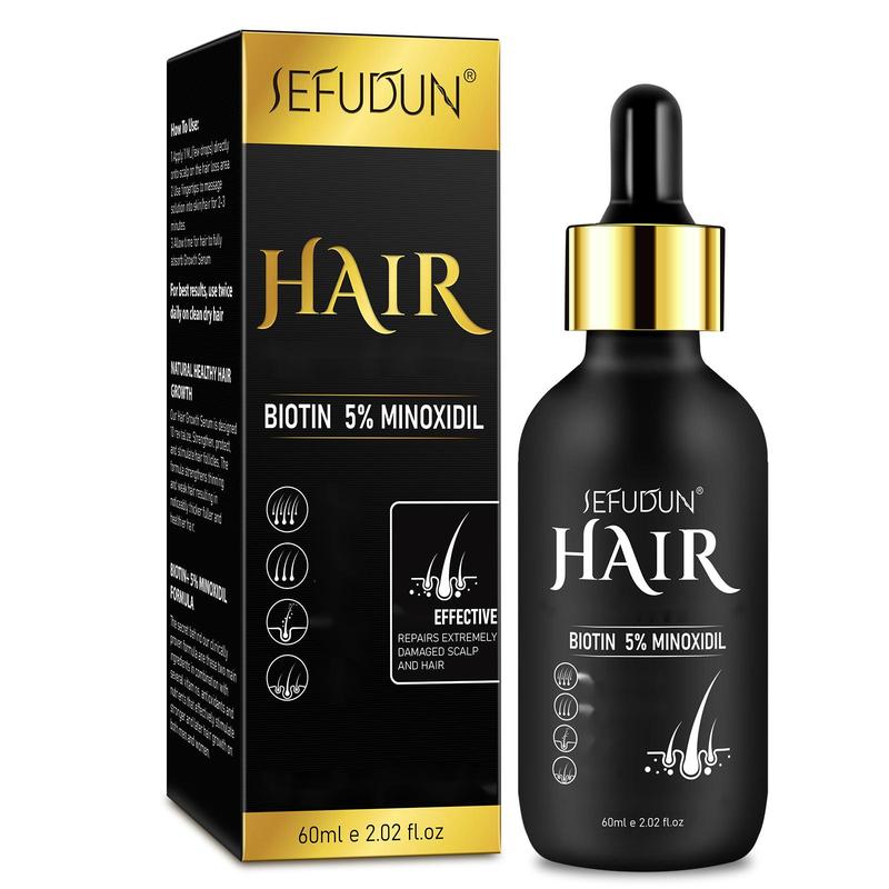 Sefudun 5% Minoxidil Hair Serum with Micro Derma Roller Set, with Hair Spray, Haircare Comfort (60ml)