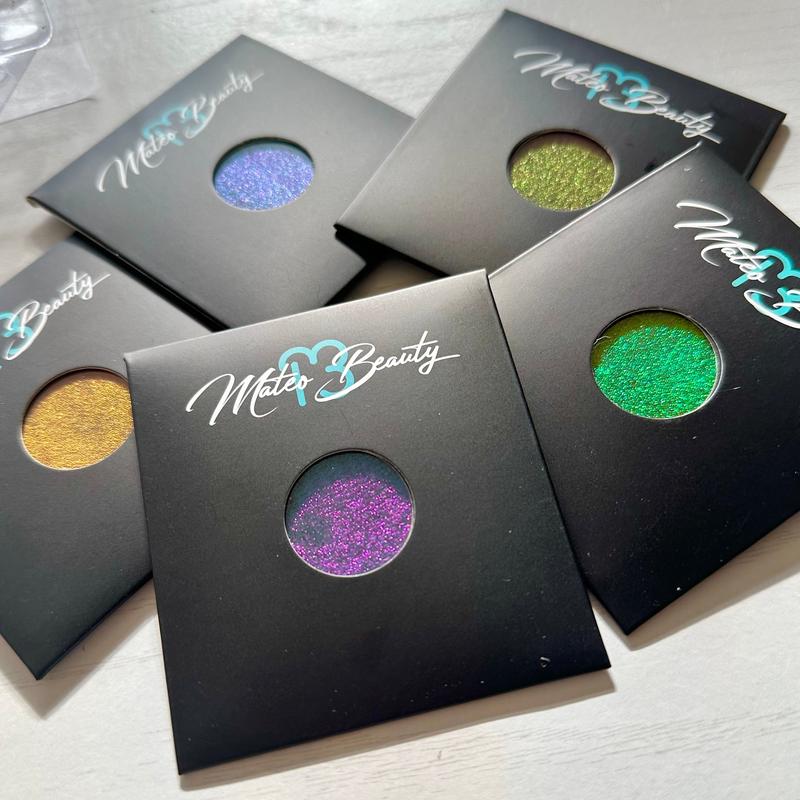 Mateo Beauty Single Shades Color-Changing Multi-Chrome Shimmer Eyeshadow Makeup Bronze Lavender eye shadow