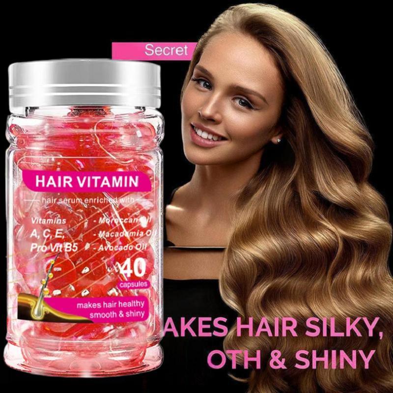 Nourishing Hair Vitamin Capsule, 3 Bottles Moisturizing Hair Care Oil Capsule for Strengthening Hair, Hair Care Product for Women, Christmas Gift