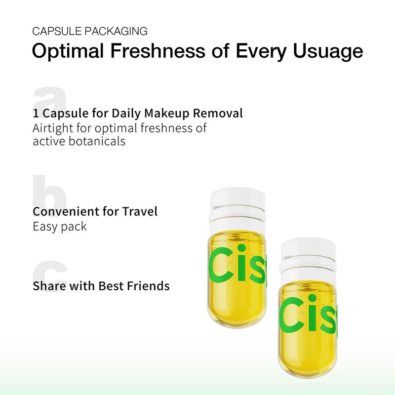 Cistto Natural Cleansing Oil – Best for Sensitive & Acne-Prone Skin, Waterproof Makeup Remover Oil – Nourishing & Gentle!, Travel-Friendly  2ml*20 Capsules, Antioxidant Fresh-Seal, Non-comedogenic ，Fragrance and Colorant Free！