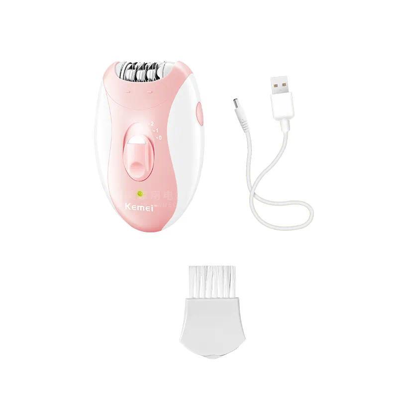 KM-189B Portable Electric Epilator USB Rechargeable Razor Hair Remover Lady Razor for Legs and Bikini