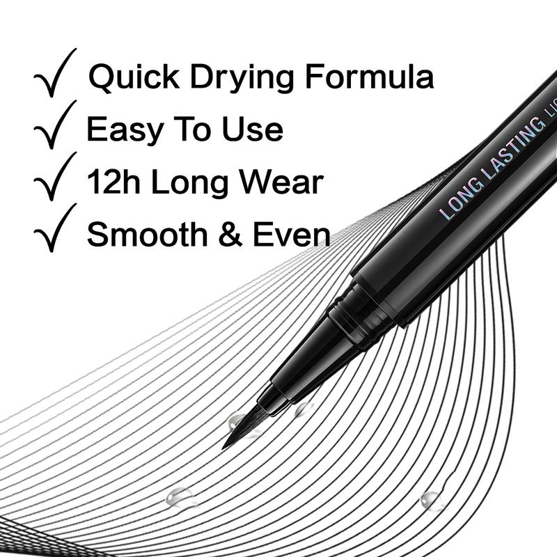 CARSLAN Longlasting Liquid Eyeliner  Waterproof Smudgeproof 12H Longwear Eye Liner Pencil