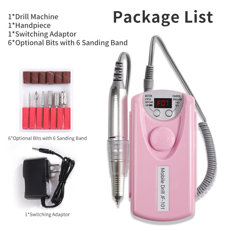 30000rpm Nail Drill Machine Professional Lathe for Nails Milling Cutters Manicure Electric Sander File Drills Gel Motor Polisher