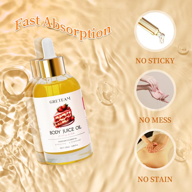 Moisturizing Body Oil with Strawberry Scent for Soft and Smooth Skin