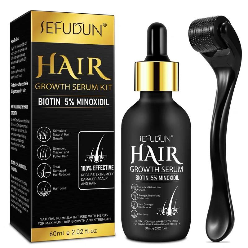 Sefudun 5% Minoxidil Hair Serum for Men and Women(60ml), Essential Products for Hair Care, Back To School, Deals for You Days