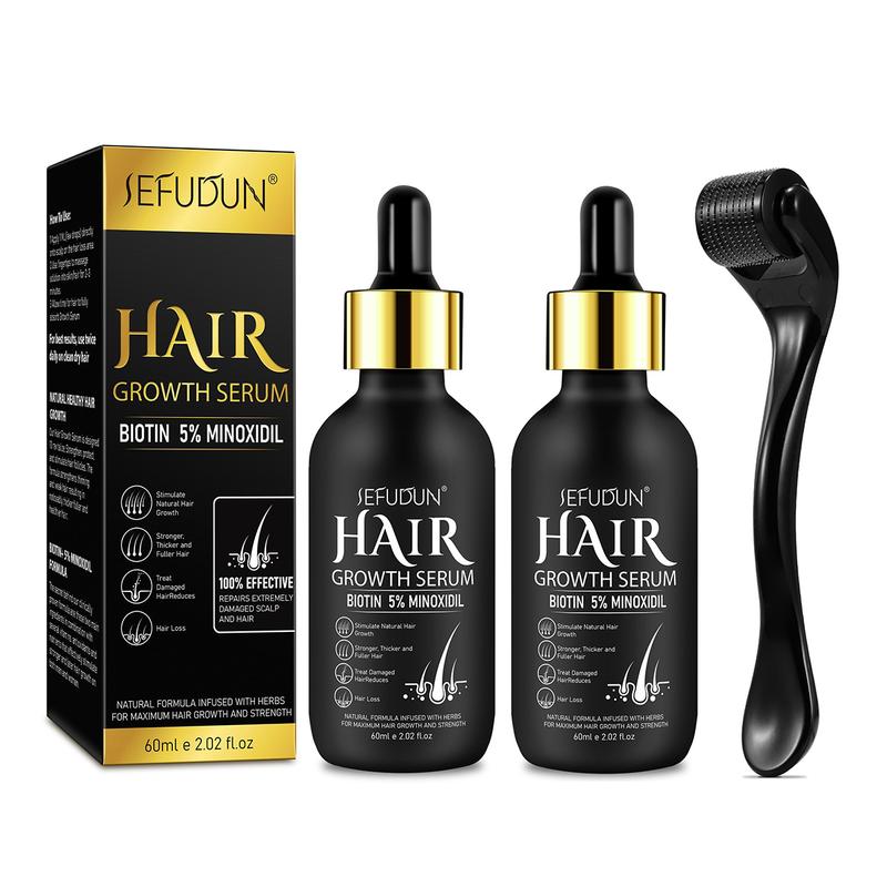 Sefudun 5% Minoxidil Hair Serum for Men and Women(60ml), Essential Products for Hair Care, Back To School, Deals for You Days