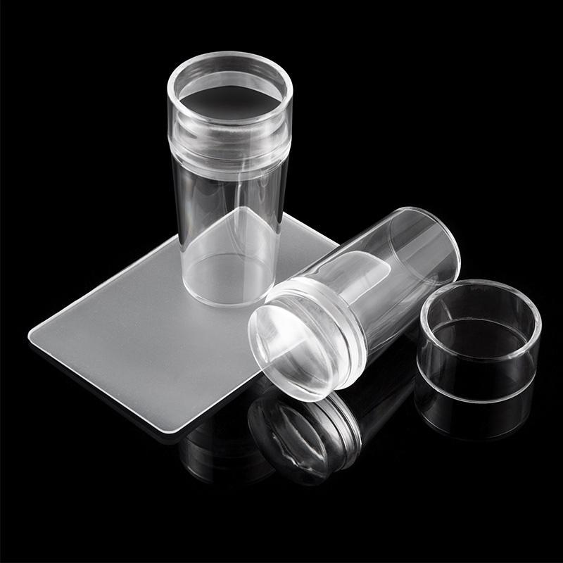 Nail Art & Nail Care Stamp & Scraper Board, 1 Set Clear Nail Art Stamper Kit, DIY Nail Art Tool, Manicure Tool