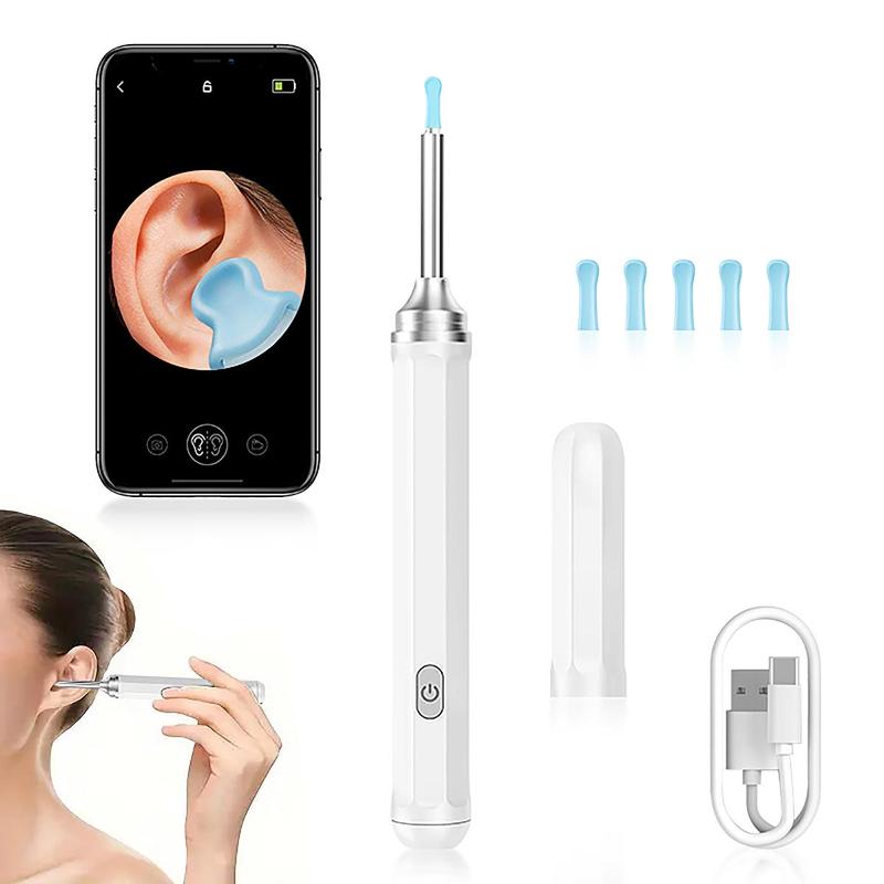 WiFi Smart Visual Electric Ear Cleaner with Camera (1 Set), USB Rechargeable Earwax Removal Tool Kit for Humans and Pets, Electric Earwax Spoon for Home