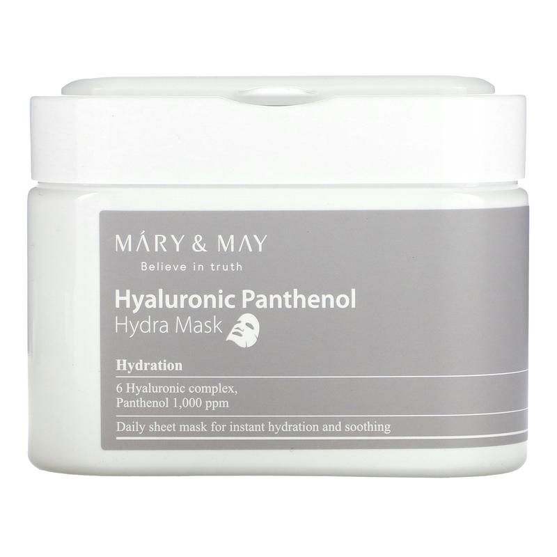 Mary & May Hyaluronic Panthenol, Hydra Beauty Mask, 30 Sheets, 14.1 oz (400 g)