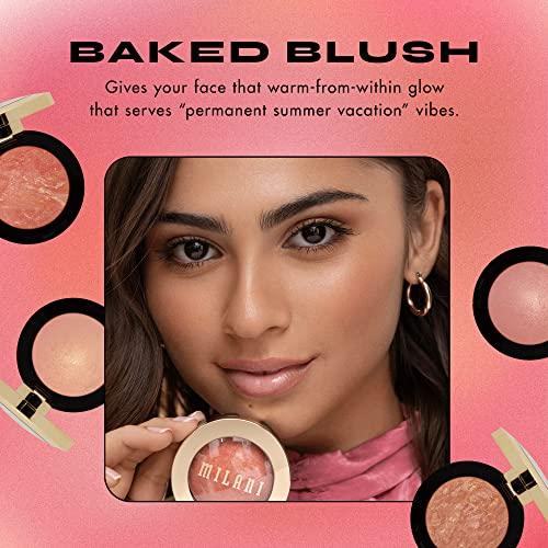 Milani Baked Blush - Luminoso (0.12 Ounce) Cruelty-Free Powder Blush - Shape, Contour & Highlight Face for a Shimmery or Matte Finish