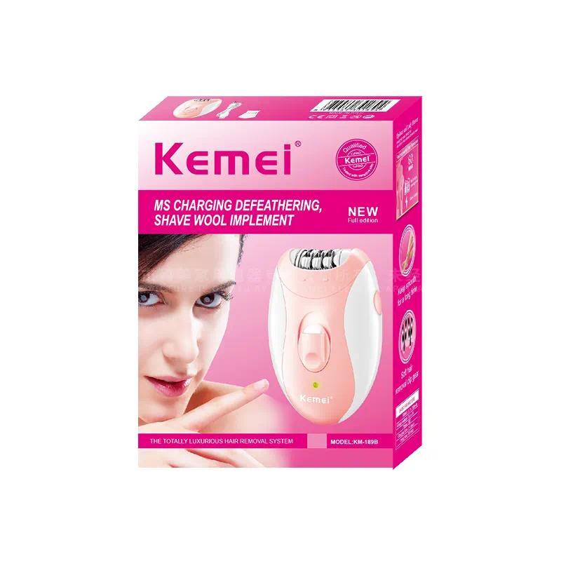 KM-189B Portable Electric Epilator USB Rechargeable Razor Hair Remover Lady Razor for Legs and Bikini