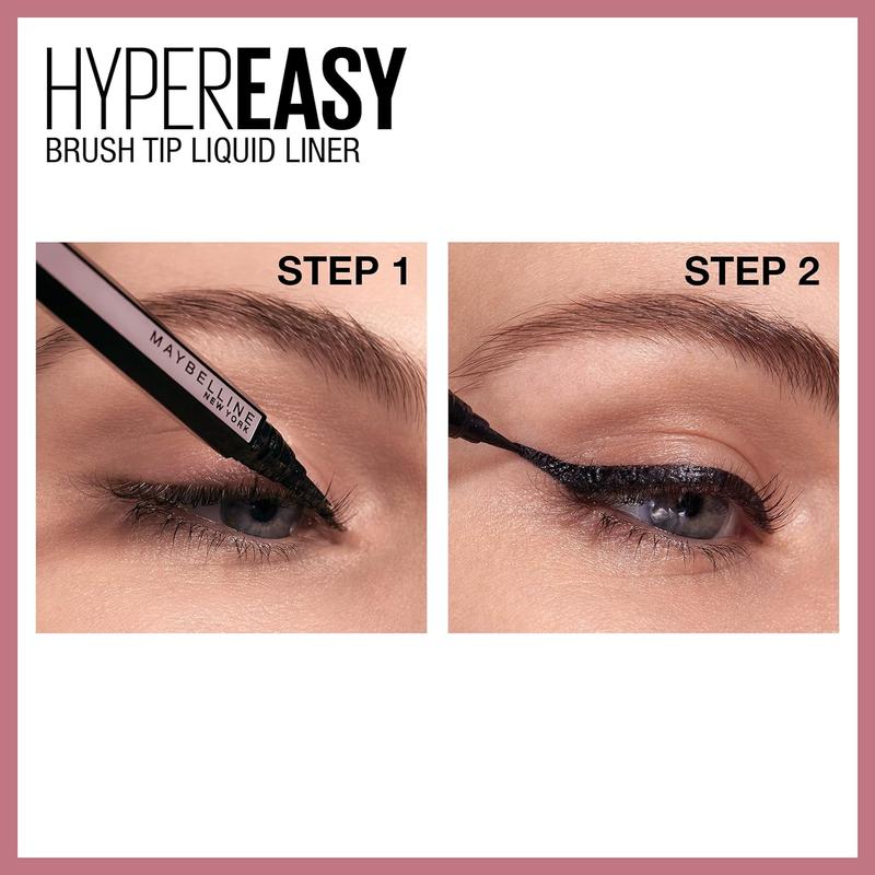 Hyper Easy Liquid Pen No-Skip Eyeliner, Satin Finish, Waterproof Formula, Eye Liner Makeup, Pitch Black, 0.018 Fl; Oz